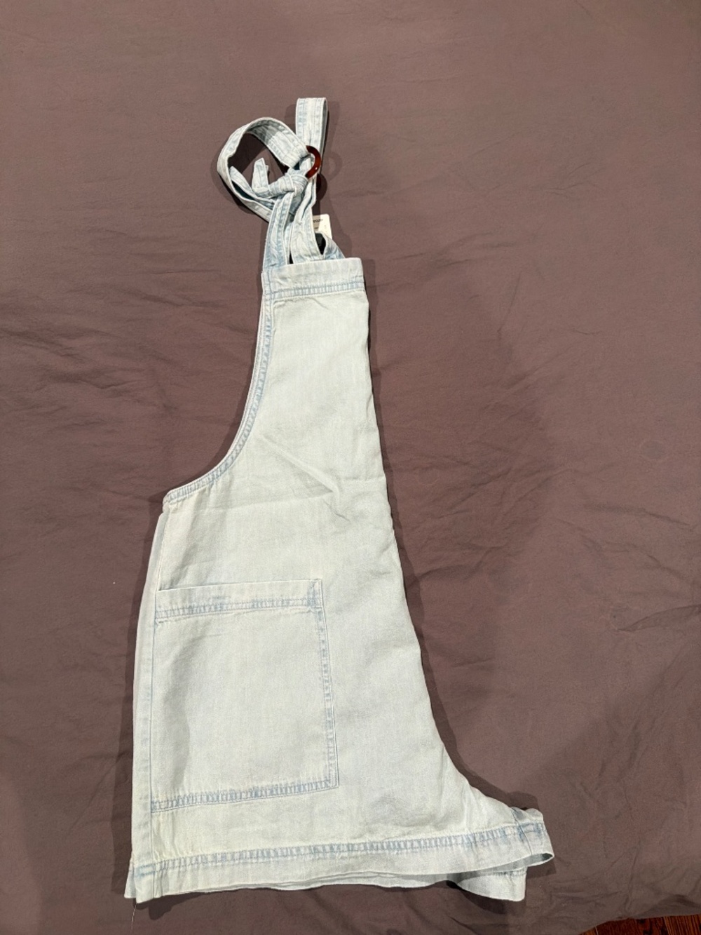 Aerie Light Wash Denim Shortalls Overall Romper – Size M – NWT - Picture 2 of 5